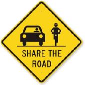 Share the Road sign