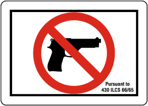 No Firearms Sticker